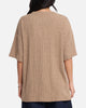 XXIII Rib Knit T-Shirt Tan Marle