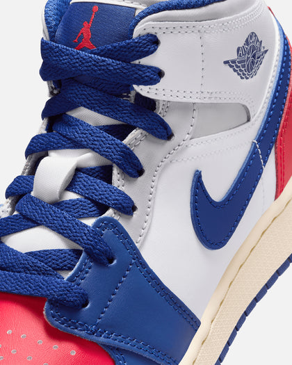 Jordan Kids' Air Jordan 1 Mid (GS) White/Royal