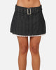 Ed Hardy Women's Pinstripe Mini Skirt Pinstripe