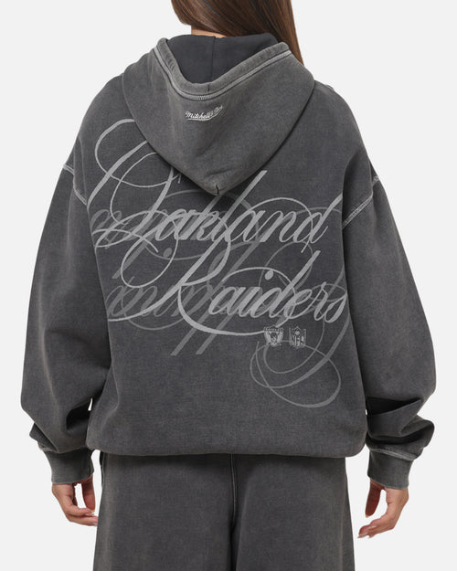 Mitchell & Ness Las Vegas Raiders Star Script Hoodie Washed Black