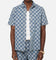 XXIII Checker Board Button Up Shirt Blue