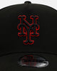New Era New York Mets 'Easy Black And Scarlet' 9FORTY A-Frame Snapback Black/Scarlet