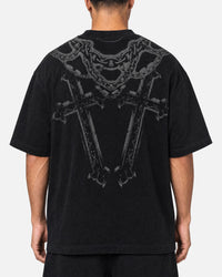 Saint Morta Renaissance Boxy T-Shirt Washed Black