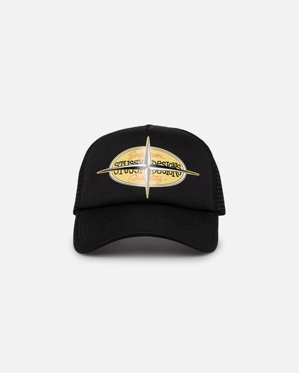Stussy Points Trucker Cap Black