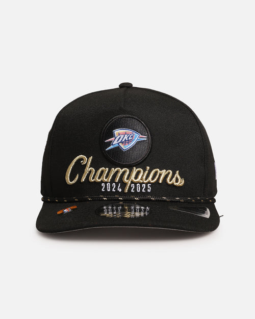 New Era Oklahoma City Thunder '25 NBA Champions Locker Room' 9FIFTY A-Frame Snapback Black