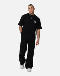 Saint Morta Lucian Mock Neck T-Shirt Black/Pink