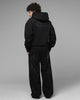 Loiter Ultra Hybrid Zip Hoodie Black Stealth