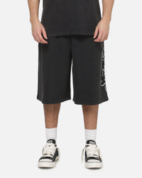 Saint Morta Scripted Baggy Shorts Washed Black