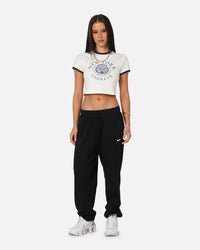 Majestic Athletic Women's New York Yankees Crest Baby T-Shirt Vintage White