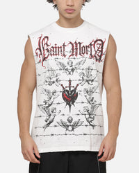 Saint Morta World Tour Oversized Muscle T-Shirt Off White