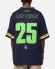 Bleacher Athletic Canberra Raiders NRL 2025 Las Vegas Round Grid Iron T-Shirt Official Team Colour