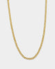 NXS Flat Faced Curb Chain Gold