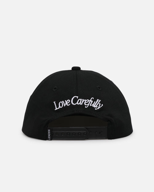 Market Fragile 6 Panel Snapback Black