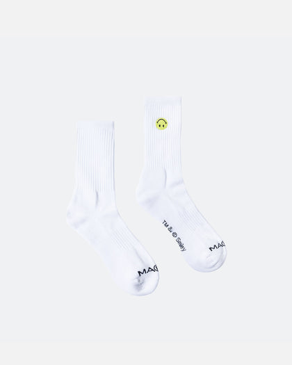 Market X Smiley Grand Slam Socks White