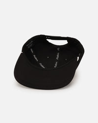 Malbon Cotton Twill Rope Snapback Hat Black/White
