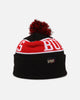Mitchell & Ness Chicago Bulls Team Pom Beanie Black/Red