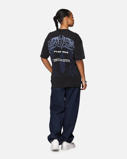Loiter Dog Pound Vintage T-Shirt Black Acidwash