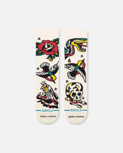 Stance X Bret Krak Flash Crew Socks Cream