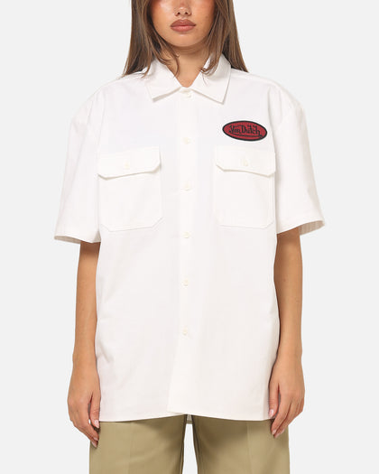 Von Dutch Oval Button Up Shirt White