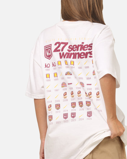 Mitchell & Ness Queensland Maroons 27 X Series Vintage T-Shirt White