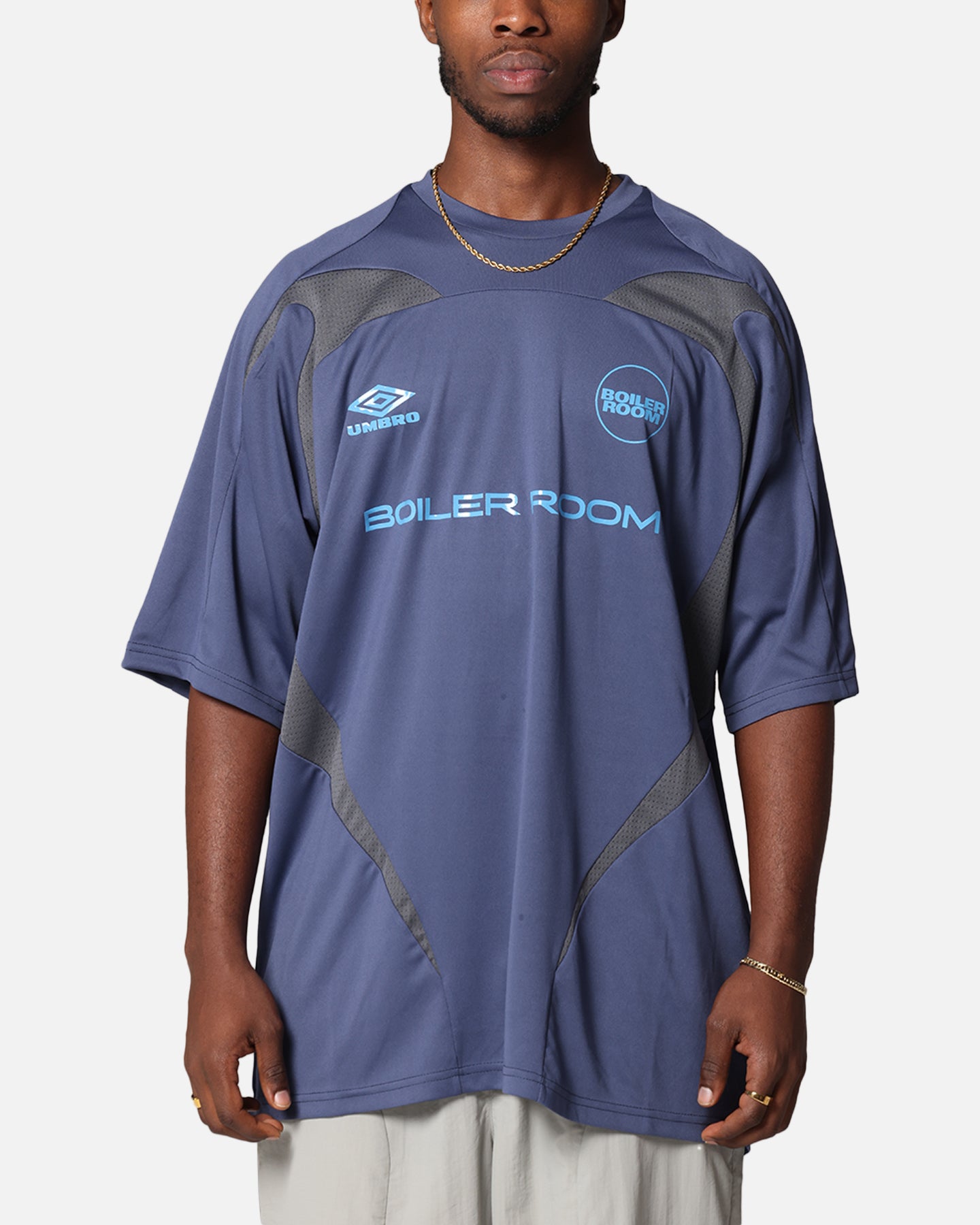 Boiler Room X Umbro Football Jersey T-Shirt Blue | Culture Kings NZ
