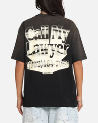Market Call My Lawyer 3D T-Shirt Faded Black
