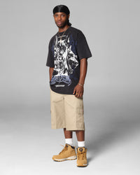 Loiter Dog Pound Vintage T-Shirt Black Acidwash