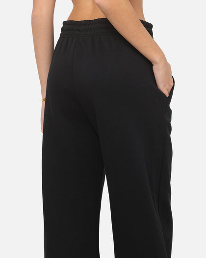 Nike Women's Sportswear Phoenix Fleece High Waisted Wide Leg Sweat Pants Black/Sail