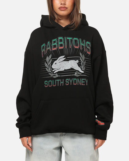 Bleacher Athletic South Sydney Rabbitohs NRL Adult Club Wreath Hoodie Black