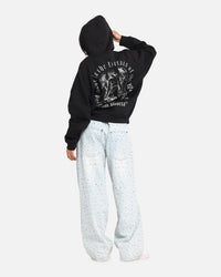 Saint Morta Weiry Hearts Boxy Hoodie Black