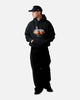 73Studio X Fallout Vegas Lights Rhinestone Hoodie Black Acidwash