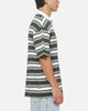Vouseti Post Game Polo Shirt Money Green White Stripe
