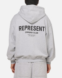 Represent Owners Club Zip Hoodie Ash Grey