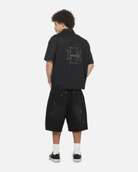 Saint Morta Marked Button Up Shirt Off Black