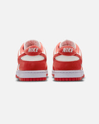 Nike Women's Dunk Low Suede Sail/Lt Crimson-White-Metallic Silver