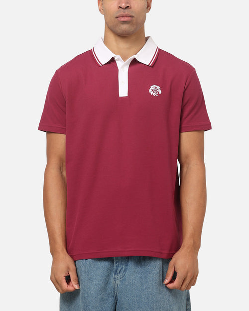 Bleacher Athletic Manly Warringah Sea Eagles NRL Adult Golf Polo T-Shirt Maroon