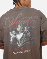 Saint Morta Heavens Kitchen Boxy T-Shirt Washed Brown