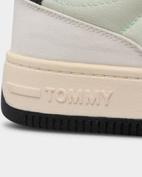 Tommy Jeans Basketball Canvas Mixed Texture Trainers Ivory
