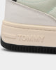 Tommy Jeans Basketball Canvas Mixed Texture Trainers Ivory