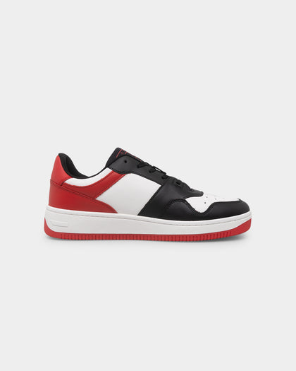 Tommy Jeans Basketball Leather Trainers Deep Crimson