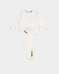 Tommy Hilfiger Kids' Baby Fun Logo Crewneck Set White