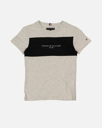 Tommy Hilfiger Kids' Colour Block T-Shirt New Light Grey