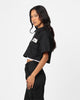 X-Girl Women's Peels Zip Up Cropped T-Shirt Black