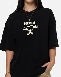 73Studio X Fortnite Where We Droppin T-Shirt Black Acidwash
