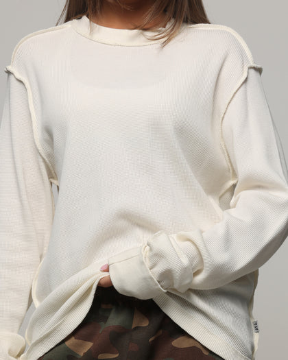 American Thrift Long Sleeve Thermal T-Shirt Off White