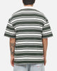 Vouseti Post Game Polo Shirt Money Green White Stripe