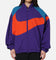 Nike Women's Sportswear Logo Oversized Woven Jacket Court Purple