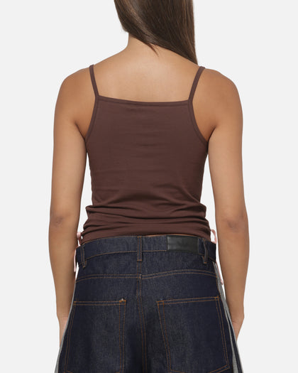 Majestic Athletic Women's Los Angeles Dodgers Rouched Tank Dark Chocolate