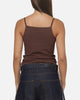 Majestic Athletic Women's Los Angeles Dodgers Rouched Tank Dark Chocolate