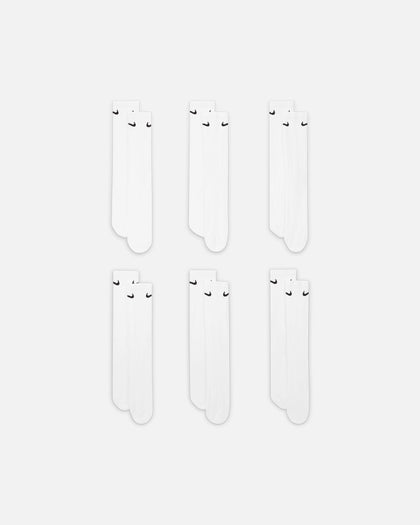 Nike Everday Cotton Cushioned Crew Socks 6 Pack White/Black